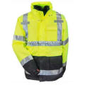 Men's Yellow Waterproof Insulated Hi-Vis Hooded Jacket